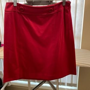 Ann Taylor red skirt.
Waist 29”
Length 23”